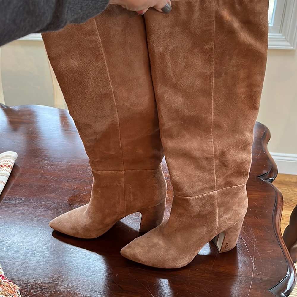 Sam Edelman Tan suede boots. Barely worn!!
